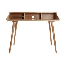 Miliboo - Bureau avec rangements vintage bois clair L120 cm NORDECO