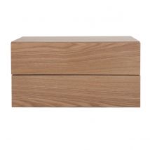 Miliboo - Caisson de rangement 2 tiroirs bois clair frêne MAX