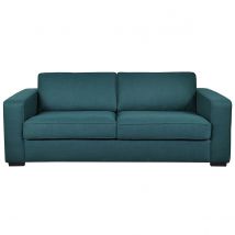Miliboo - Canapé design 3 places en tissu bleu paon GOTTA