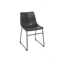 Miliboo - Chaise industrielle noire NEW ROCK