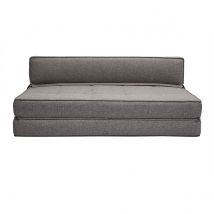 Miliboo - Chauffeuse 2 places convertible en tissu taupe KATY