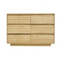 Miliboo - Commode en bois manguier massif 6 tiroirs L110 MATCHA