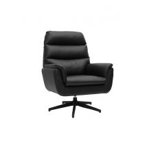 Miliboo - Fauteuil pivotant noir JONAH