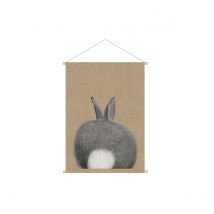 Miliboo - Kakemono enfant tableau en toile suspendue illustration lapin L40 x H60 cm HOUPETTE
