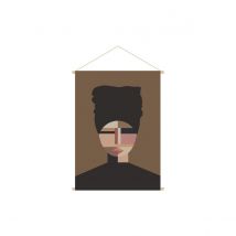 Miliboo - Kakemono tableau en toile suspendue portait femme L40 x H60 cm TURBA