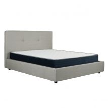 Miliboo - Lit coffre 180 x 200 cm en tissu beige SOGNO