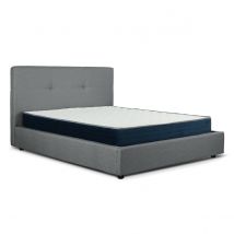 Miliboo - Lit coffre 180 x 200 cm en tissu gris SOGNO