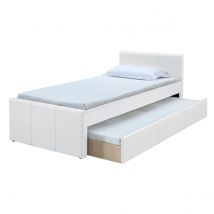 Miliboo - Lit gigogne blanc mat 90x190 cm MACCO