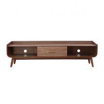 Miliboo - Meuble TV vintage bois noyer 180 cm HALLEN