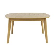 Miliboo - Table à manger carrée scandinave bois clair chêne L140 cm LEENA