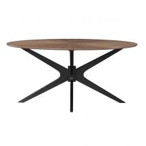 Miliboo - Table à manger design ovale noyer L160 cm DIELLI