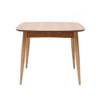 Miliboo - Table à manger extensible carrée en bois clair L90-130 cm NORDECO