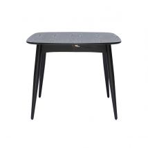 Miliboo - Table à manger extensible carrée en bois noir L90-130 cm NORDECO