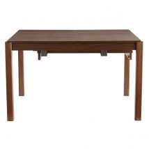 Miliboo - Table à manger extensible rallonges intégrées en bois foncé noyer rectangulaire L125-238 cm AGALI