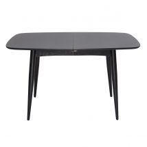 Miliboo - Table à manger extensible rectangulaire en bois noir L130-160 cm NORDECO