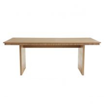Miliboo - Table à manger rectangulaire gravée en bois clair chêne L200 cm EVASION