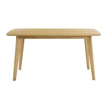 Miliboo - Table à manger rectangulaire scandinave bois clair chêne L150 cm LEENA