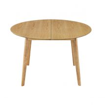 Miliboo - Table à manger ronde extensible finition chêne L120-150 cm LEENA