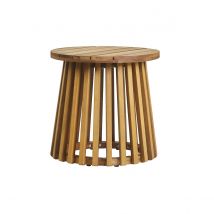 Miliboo - Table basse ronde en bois massif D40 cm - NASSAU
