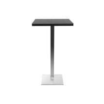 Miliboo - Table de bar design carrée noire L60 cm JORY