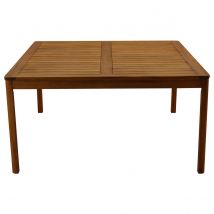 Miliboo - Table de jardin carrée en bois massif L140 cm AKIS