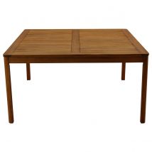Miliboo - Table de jardin carrée en bois massif L147 cm AKIS