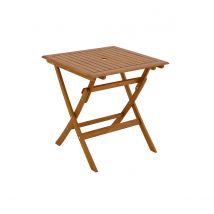 Miliboo - Table de jardin carrée pliante en bois massif L70 cm FUEGO