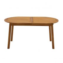 Miliboo - Table de jardin extensible rallonges intégrées en bois massif L160-210 cm MAYEL