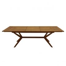 Miliboo - Table de jardin extensible rallonges intégrées en bois massif L180-240 cm SANTO