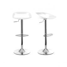Miliboo - Tabourets de bar design blanc (lot de 2) PHENIX