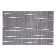 Miliboo - Tapis rayé gris et blanc 160 x 230 cm LINE