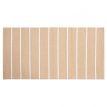 Miliboo - Tapis rectangulaire rayé beige et blanc 60 x 180 cm LANZA