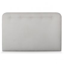 Miliboo - Tête de lit capitonnée en tissu effet velours beige L170 cm TARA