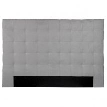Miliboo - Tête de lit capitonnée en tissu gris L180 cm HALCIONA