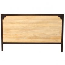 Miliboo - Tête de lit en bois manguier massif et métal noir L165 cm INDUSTRIA