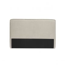 Miliboo - Tête de lit en tissu effet velours beige naturel L175 cm MARCIA