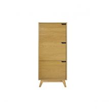 Buffet hoch skandinavisch helles Heveaholz L60 cm LEENA