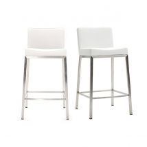 Design-Hocker 66 cm Weiß 2er-Set EPSILON