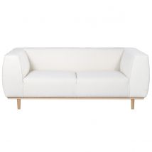 Design-Sofa aus ecrufarbenem Bouclé-Stoff 2/3-Sitzer MORRIS
