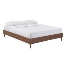 Doppelbett 160x200 cm dunkles Holz AYO