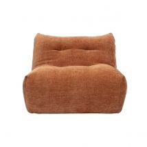 Lounge-Sessel in Samtoptik mit strukturierter Textur in gebrannter Erde BUMPY