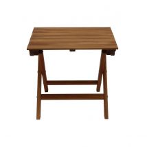 Niedriger Gartentisch aus Massivholz zusammenklappbar B40 x T40 cm ITZA