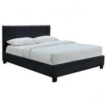 Schwarzes Bett für Erwachsene SOLAL 160 x 200 cm
