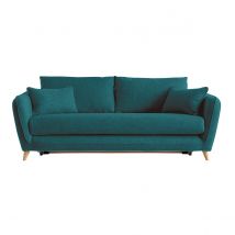 Sofa skandinavisch 3 Plätze pfauenblau CREEP