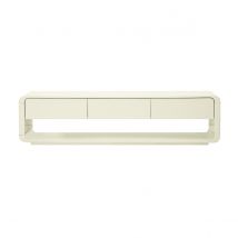 TV-Möbel Design beige glänzend mit 3 Schubladen L179.5 cm SAILOR
