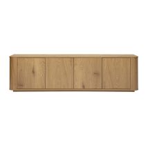 TV-Möbel Holzoptik helles Eiche-Finish 4 Türen L180 cm NEGAN