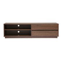 TV-Möbel in dunkler Walnussholzoptik mit 2 Schubladen L160 cm MADERO
