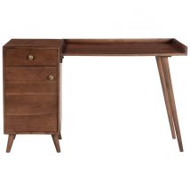Vintage-Schreibtisch mit Schubladenelement aus massivem Akazienholz B130 cm ROBY