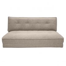 Zweisitzer-Relaxsessel aus taupefarbenem Stoff SALLY