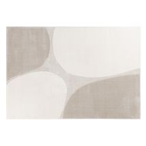 Alfombra rectangular beige 160 x 230 cm LUMA
